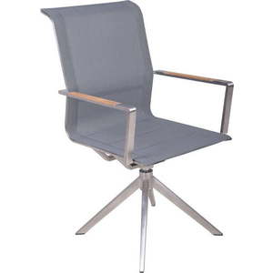 Šedá kovová zahradní židle Salida – Garden Pleasure obraz