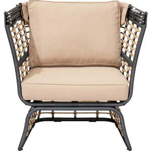 Béžové kovové zahradní křeslo Paros – Garden Pleasure obraz