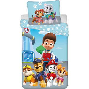 Modré bavlněné dětské povlečení na jednolůžko 140x200 cm Paw Patrol – Jerry Fabrics obraz