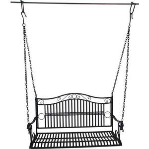 Černá kovová zahradní houpačka Cumbal – Garden Pleasure obraz