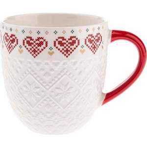 Bílý porcelánový hrnek s vánočním motivem 630 ml Knitting – Dakls obraz