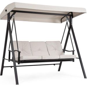 Antracitová/béžová kovová zahradní houpačka Taurus – Bizzotto obraz