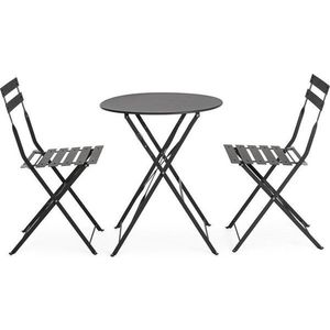 Antracitový ocelový zahradní jídelní set pro 2 Austin – Bizzotto obraz