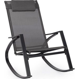 Antracitové kovové zahradní křeslo Ercolano – Bizzotto obraz