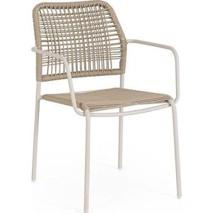 Béžová/v přírodní barvě kovová zahradní židle Jable – Bizzotto obraz