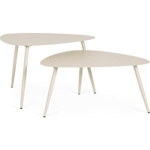 Ocelové zahradní konferenční stolky v sadě 2 ks 73, 5x77, 5 cm Yvonne – Bizzotto obraz