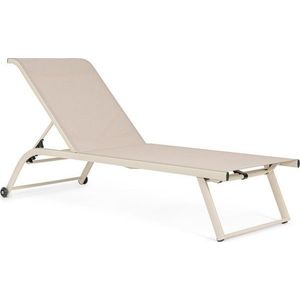 Kovové zahradní lehátko v přírodní barvě Taylor – Bizzotto obraz