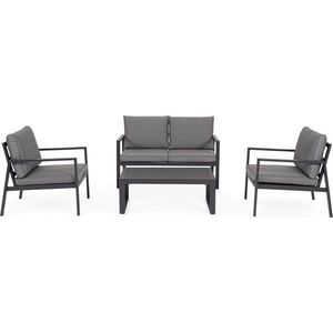 Antracitový hliníkový zahradní lounge set pro 4 Hilde – Bizzotto obraz