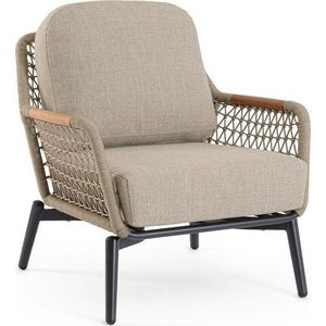 Světle hnědé kovové zahradní křeslo Eulero – Bizzotto obraz