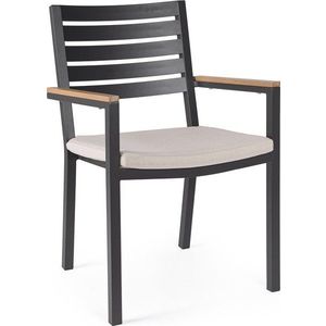 Antracitová kovová zahradní židle Henna – Bizzotto obraz