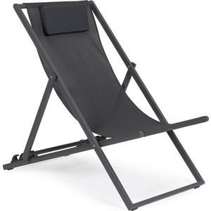 Antracitové kovové zahradní lehátko Taylor – Bizzotto obraz