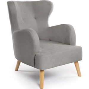 Světle šedé křeslo ušák Noemye – Bonami Selection obraz