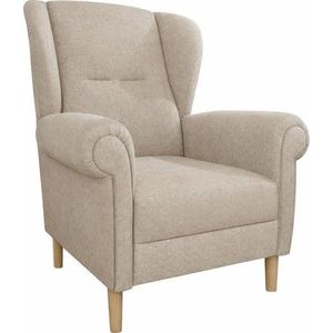 Světle hnědé křeslo ušák Swan – Ropez obraz