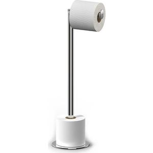 Kovový stojan na toaletní papír v leskle stříbrné barvě EasyStore Luxe – Joseph Joseph obraz