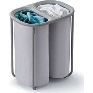 Světle šedý látkový koš na prádlo 2x40 l Duo – Joseph Joseph obraz