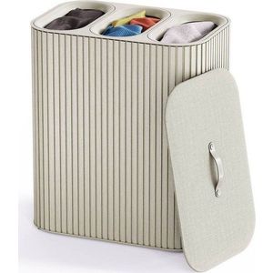 Béžový bambusový koš na prádlo 3x30 l Tota Trio Luxe – Joseph Joseph obraz