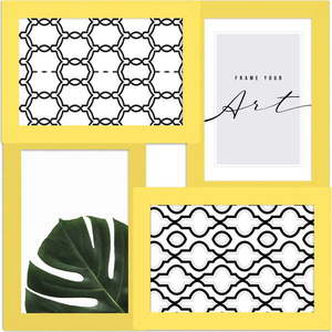 Žlutý rámeček na zeď 27x27 cm – knor obraz