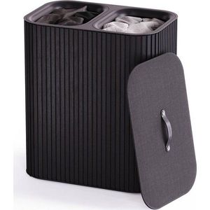 Černý bambusový koš na prádlo 2x45 l Tota Luxe – Joseph Joseph obraz
