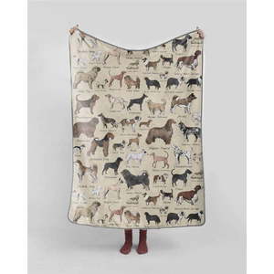Deka 130x170 cm Dog Types – Really Nice Things obraz