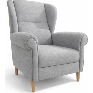 Světle šedé křeslo ušák Swan – Ropez obraz