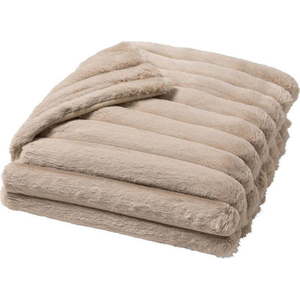 Světle hnědá deka z mikroplyše 180x220 cm Boudoir – douceur d'intérieur obraz