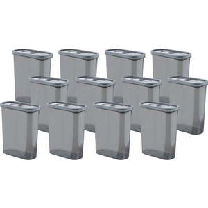 Plastové dózy v sadě 12 ks na potraviny Fresco – Hermia obraz