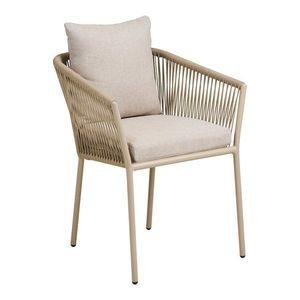 Béžová kovová/polstrovaná zahradní židle Salerno – House Nordic obraz