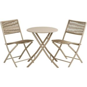 Béžový kovový zahradní jídelní set pro 2 Arcas – House Nordic obraz