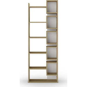 Knihovna v dekoru dubu v bílo-přírodní barvě 60x168, 5 cm Eladi – Marckeric obraz