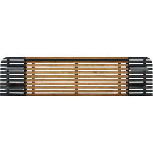 Černé/přírodní čelo postele z borovicového dřeva 240x62 cm Dimas – Marckeric obraz