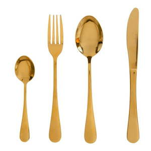 Nerezový příbor ve zlaté barvě 24 ks – Ixia obraz