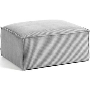 Světle šedá manšestrová podnožka Kave Home Blok obraz