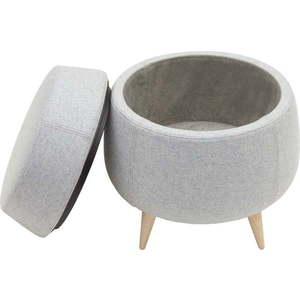 Světle šedý puf s úložním prostorem Softline Pod obraz