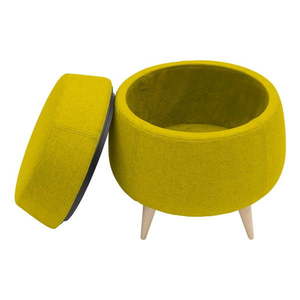 Žlutý puf s úložním prostorem Softline Pod obraz