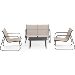 Taupe ocelový zahradní lounge set pro 4 Gonzalo – Bizzotto obraz
