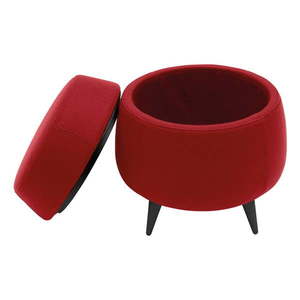 Červený puf s úložním prostorem Softline Pod obraz