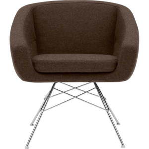 Tmavě hnědé křeslo Softline Aiko obraz