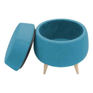 Tyrkysový puf s úložním prostorem Softline Pod obraz