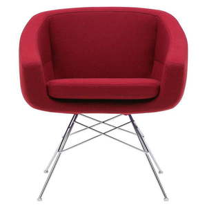 Tmavě červené křeslo Softline Aiko obraz