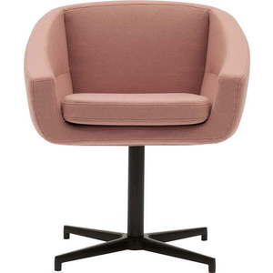 Půdrově růžové otočné křeslo Softline Aiko Swivel obraz