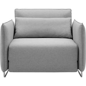 Světle rozkládací šedé křeslo Softline Cord obraz