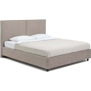 Čalouněná dvoulůžková postel taupe s úložným prostorem s roštem 180x200 cm Myra Bold – Bonami Selection obraz