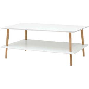 Bílý konferenční stolek se sníženou spodní deskou Ragaba KORO obraz