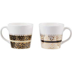 Hrnky z kameniny v bílo-zlaté barvě v sadě 2 ks 300 ml London – Premier Housewares obraz