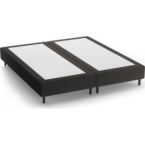 Černá čalouněná dvoulůžková postel bez čela 160x200 cm Whale – Micadoni obraz