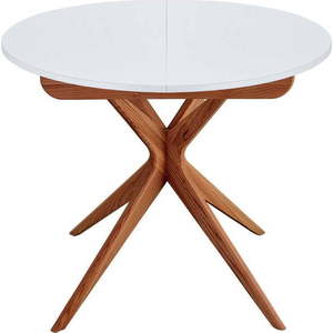 Kulatý rozkládací jídelní stůl s přídavnou deskou ø 90 cm Jubi – Ragaba obraz