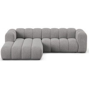 Šedá žinylková rohová pohovka (levý roh/s lenoškou) Lupine – Micadoni obraz