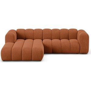 Žinylková rohová pohovka v cihlové barvě (levý roh/s lenoškou) Lupine – Micadoni obraz