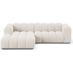 Krémová žinylková rohová pohovka (levý roh/s lenoškou) Lupine – Micadoni obraz