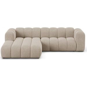 Béžová žinylková rohová pohovka (levý roh/s lenoškou) Lupine – Micadoni obraz
